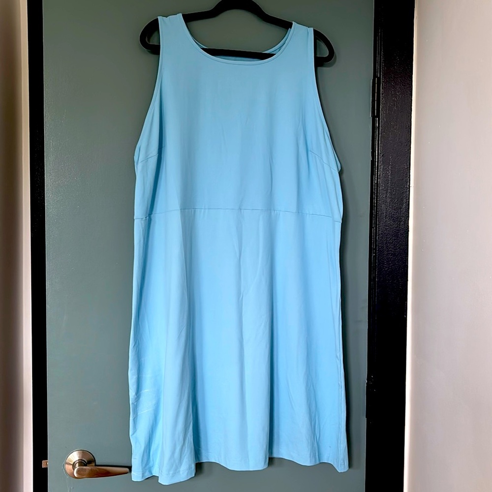 Eddie Bauer Plus-Sized Sleeveless Light Blue Dress